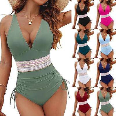 European and American New One-piece Swimsuit Women's Tight-fitting Sexy High-waisted Explosive Swimsuit Women's Bikini