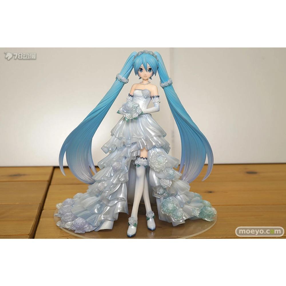 20CM Anime Hatsune Miku Figure 1/7 Wedding Dress Ver Flower Wedding Model Toy Gift Collection Action Figure PVC