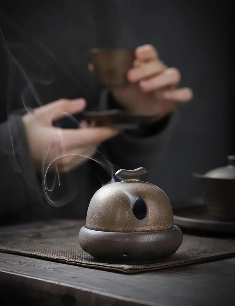 Collected De TO-BE Incense Holder, Spill-Proof, Stylish Spiral Design, for Buddhist Altars, Soothing Incense Burners, Ceramic Sticks, Perfect for