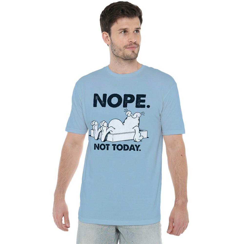 Garfield Nope T-Shirt S-2XL Light Blue XXXL