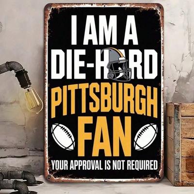 Vintage Pittsburgh Steelers Metallblechschild Retro Bar Pub Man Cave Wanddekor