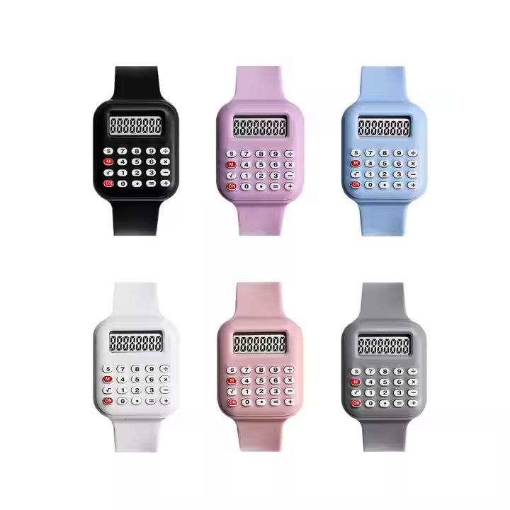 New Children Calculator Watch Clock Unisex Kid Silicone Multi-Purpose Electronic Led Digital Wrist Watches