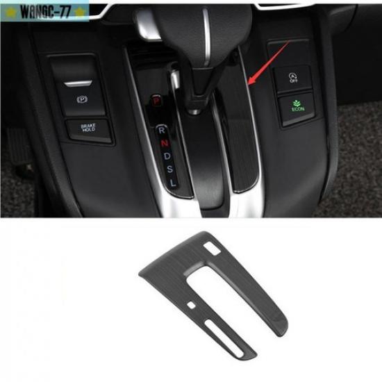 For Honda CRV CR-V 2017- Black Stainless Console Gear Shift Panel Cover Trim