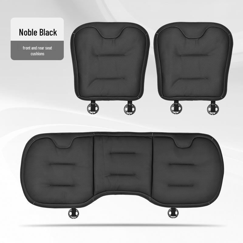 Universal Ventilated Car Seat Cushion for BMW, Mercedes-Benz & Xiaomi - Four Seasons, Lumbar Support, Rear Integrated, Single Driver Seat.