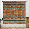Western Cow Skull Curta,Beige Southwestern Bohemian Geometric Pattern Native Aztec Longhorn Head Cowboy Farmhouse Country