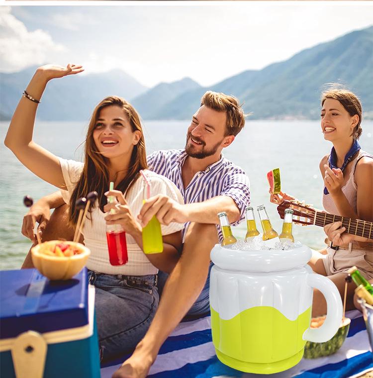 Portable Inflatable Ice Bucket for Outdoor Water Play, Beach, Camping & Beer Cups
