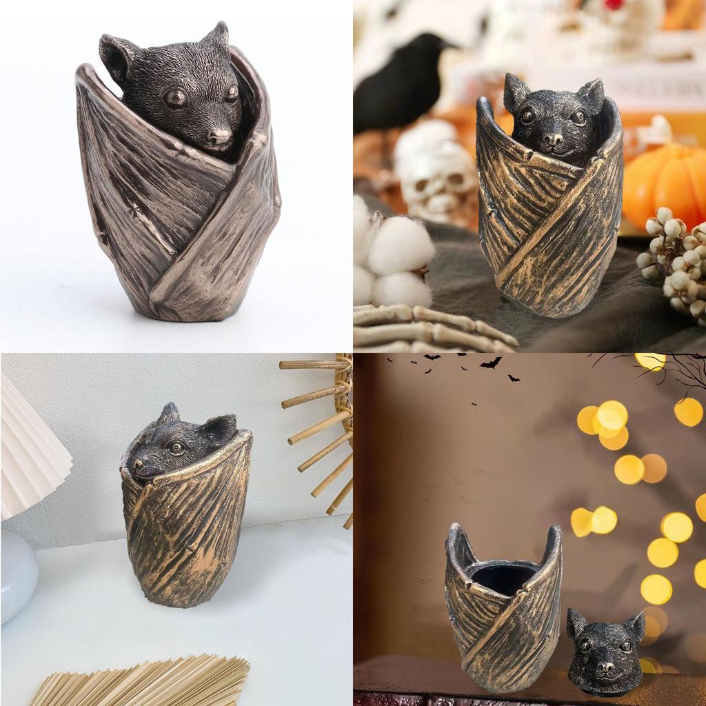 Gothic Resin Bat Jewelry Box Halloween Gift Jewelry Storage Organizer