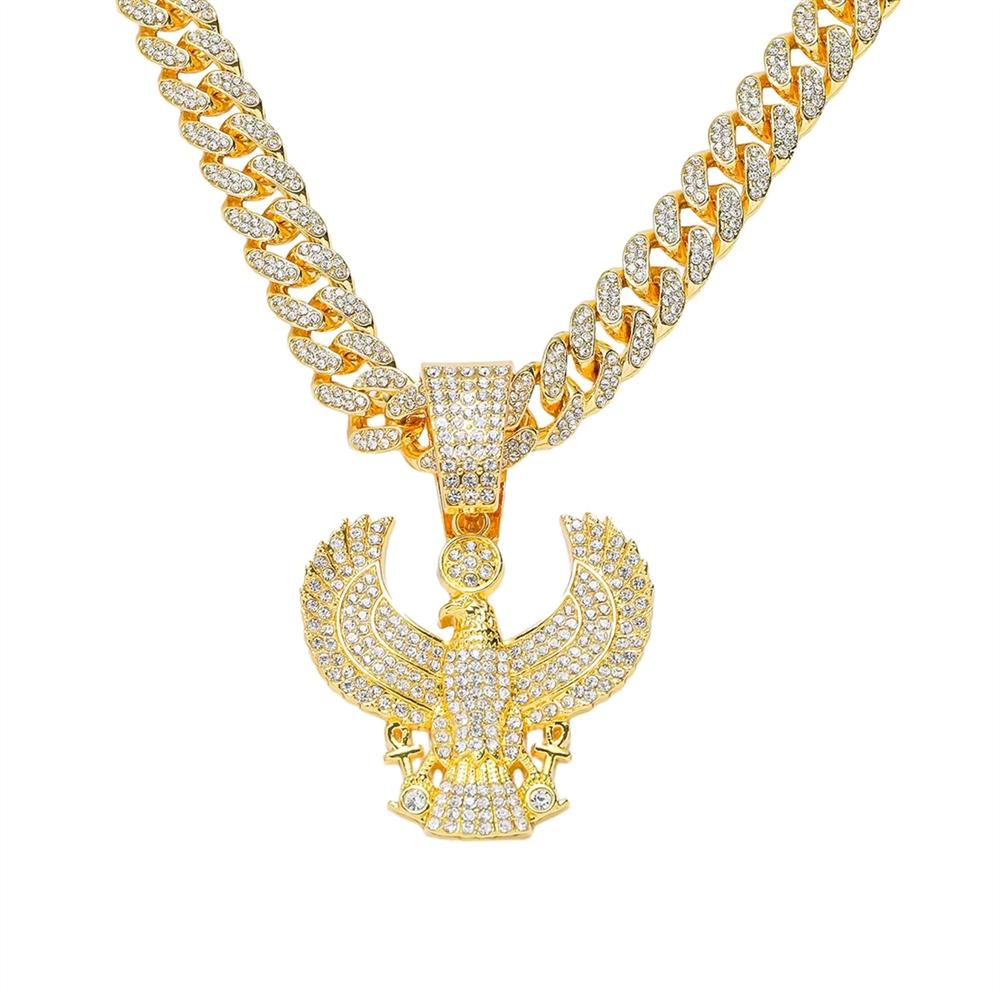 Jewelry for Resellers New Unisex Full Streetwear Hip-hop Personalized Animal Eagle Pendant Zinc Alloy Necklace