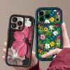 Floral Pattern Case For iPhone 17 Pro Max Shockproof Soft Silicone Bumper Cover For iPhone 16 15 Pro Max 14 13 11 16E 17E
