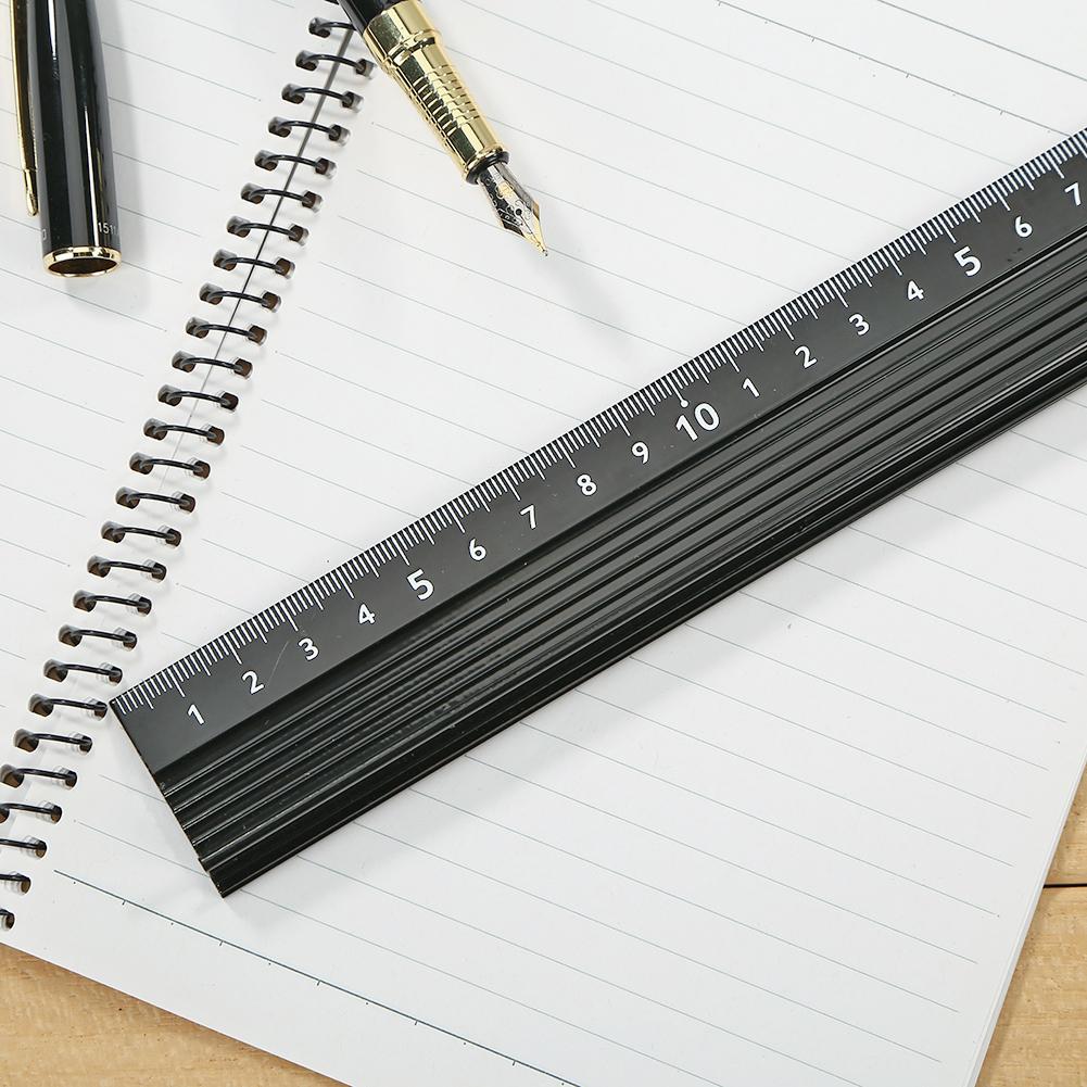 Multi-function Aluminum Alloy Protective Ruler Woodworking Metal Straight Ruler 450mm