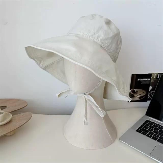 Summer Breathable Cotton Fisherman Hat With Wide Brim And Sun Protection For Women