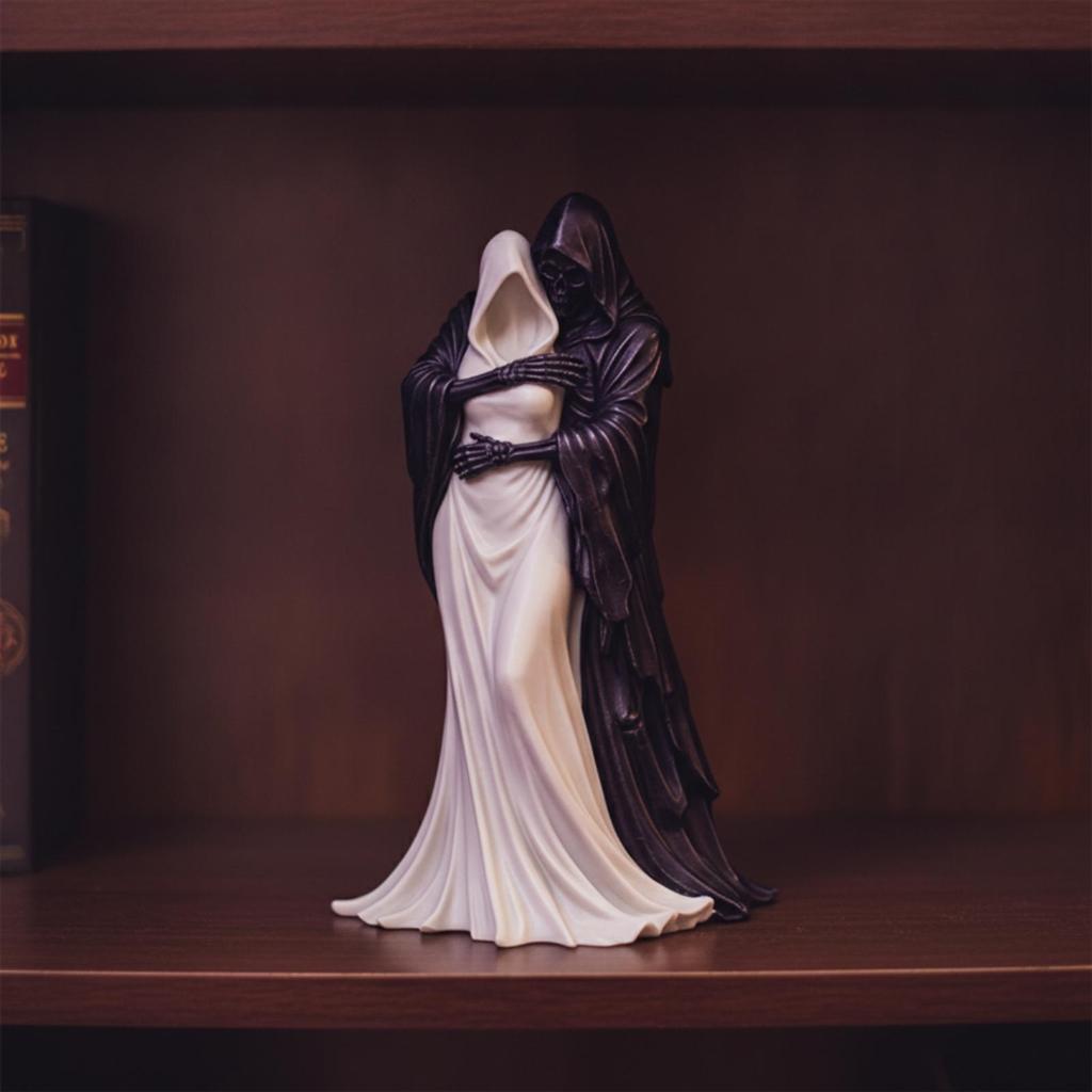 Death and the Dark Queens Figurine Halloween Grim Reaper Statue Somber