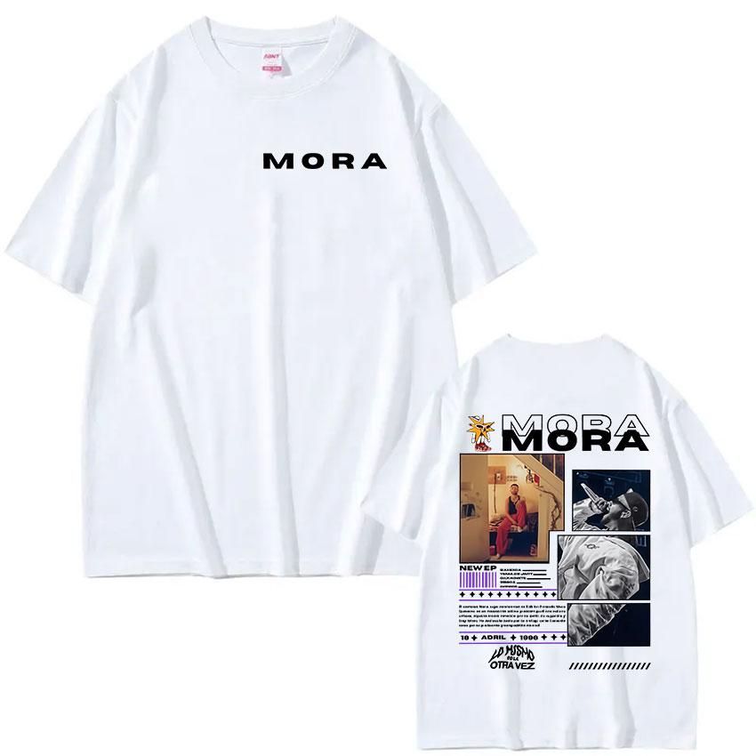 Rapper MORA Tour 2025 New Album Graphic T Shirts Unisex Clothing Hip Hop Gothic TShirt Y2K Vintage Oversized Short Sleeve TShirts