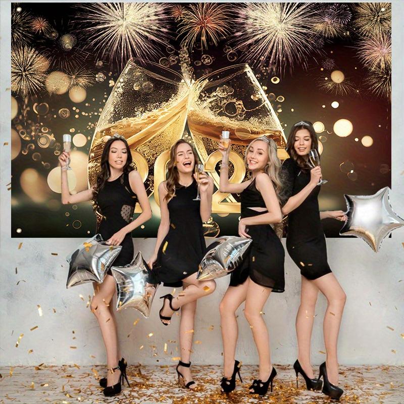 1 Piece,115*180cm,45.2*70.8 Inch,2025 New,New Year Decoration Banner, Photo Backdrop, New Year Celebration, Party Setup Backdrop Fabric