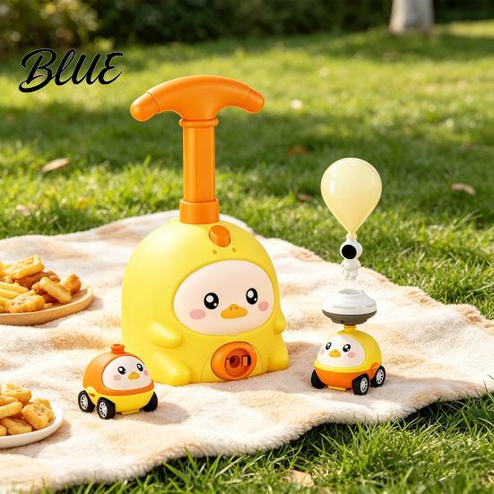Balloon Car Toy Animal Air-Powered with Pump Cartoon Pig Duck Inflator Seal Launcher Educational Toddlers Boys Girls Vehicle