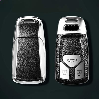 Leather+TPU Car Remote Key Cover Case Shell for A4 B9 A5 A6L A6 S4 S5 S7 8W Q7 4M Q5 TT TTS RS Coupe Styling Accessories