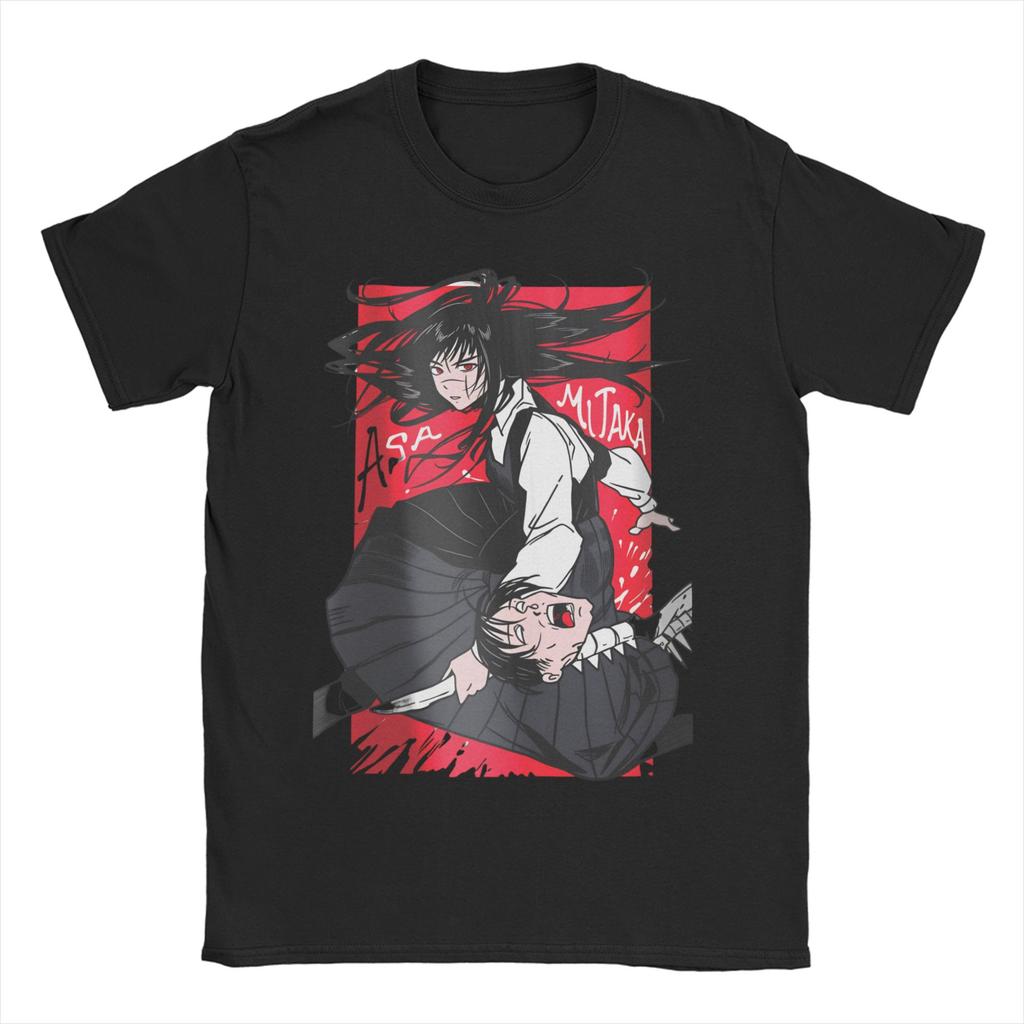 Herren Damen T-Shirts Yoru Chainsaw Man Anime Lustig 100% Baumwolle T-Shirt Tanaka Rückenmarks-Schwert T-Shirt Kleidung Übergröße