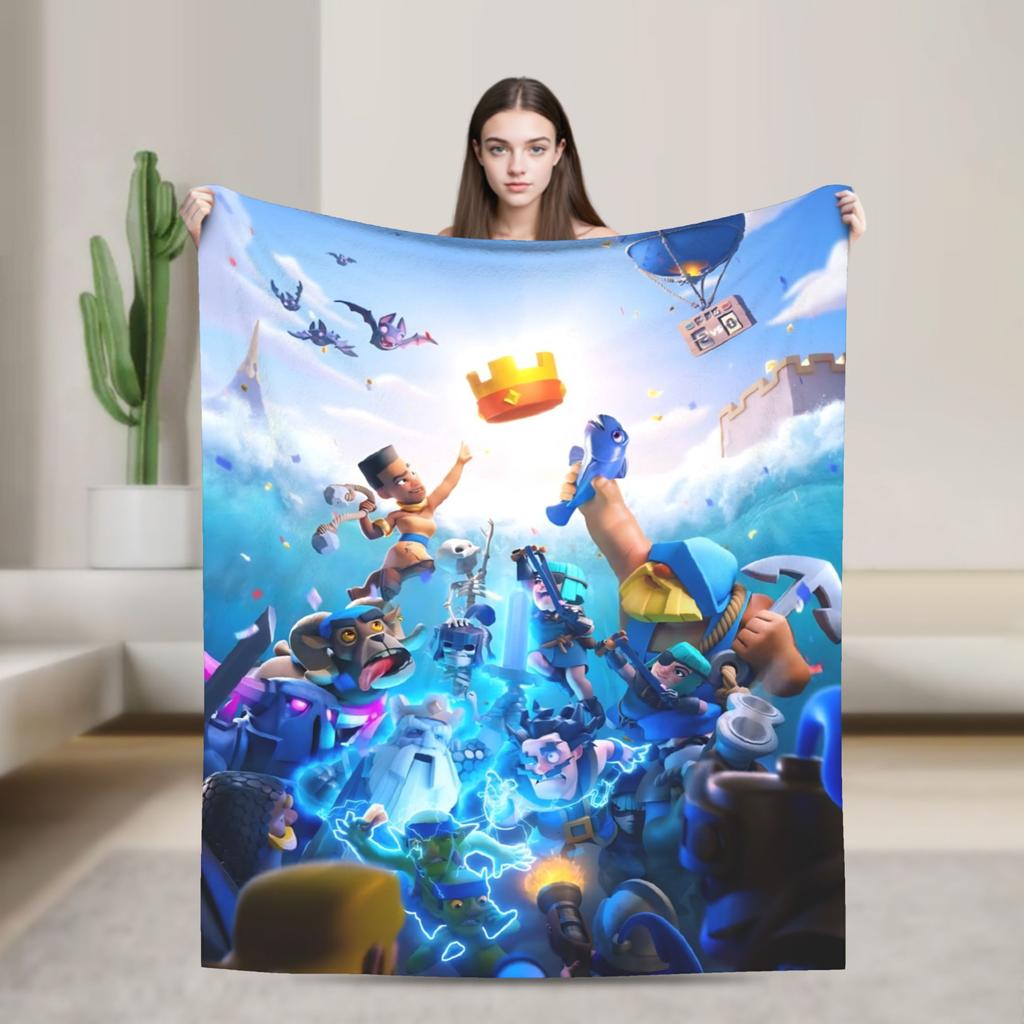 Clash Royale Spieldecke Flanell Tolle Atmungsaktive Decke für Bettüberwurf Herbst/Winter