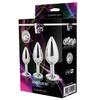 Dream Toys Gleaming Love Silver Anal Plug Set, 3 Pieces