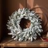 New Christmas Wreath Door Hanging 50/60cm Green Pe Mixed Leaf Snowflake Decor
