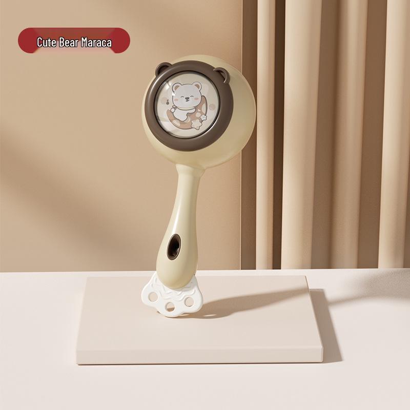 Newborn Baby Four-in-One Musical Rattle Set - Enhances Visual & Auditory Development, Includes Hand Pat Drum