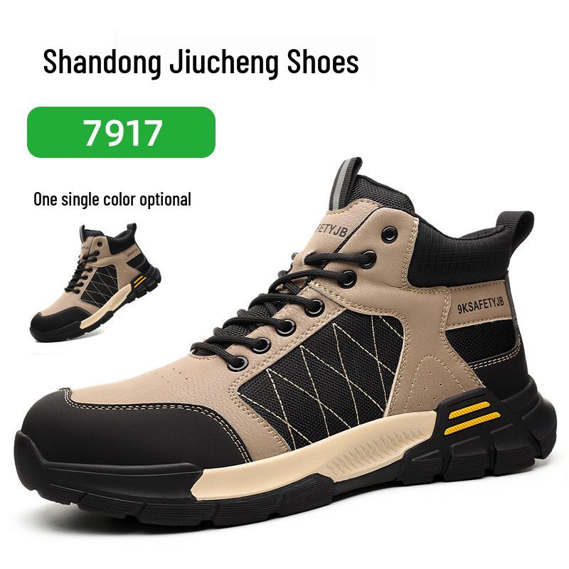 High-Top Steel Toe Safety Boots - Anti-Smash & Puncture Resistant, Durable & Comfortable Work Shoes