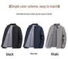 Men's Business Casual Zipper Jacket - Solid Color, Simple Cadre Style for Spring/Autumn