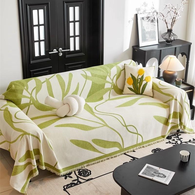 Abstract Chenille Thickened Sofa Cover Modern Full Cover Sofa Towel for Four Seasons Double Face Usable Dustproof Home Textile
