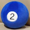 Simulated Billiards Plush Pendant: White Ball & Black 8 Ball Fun Ornament Set.