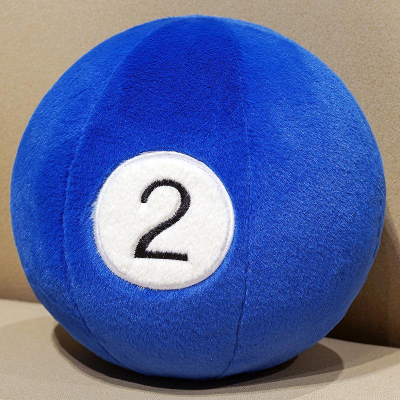 Simulated Billiards Plush Pendant: White Ball & Black 8 Ball Fun Ornament Set.