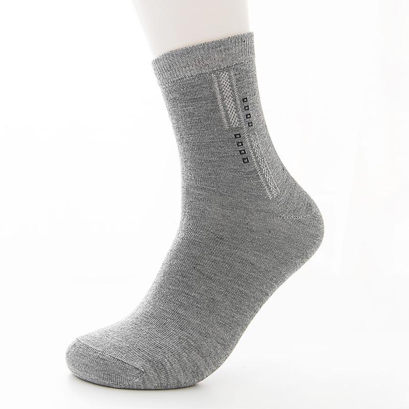 Men Spring and Autumn Simple Business Odor Proof Breathable Sweat Absorbing Tube Socks