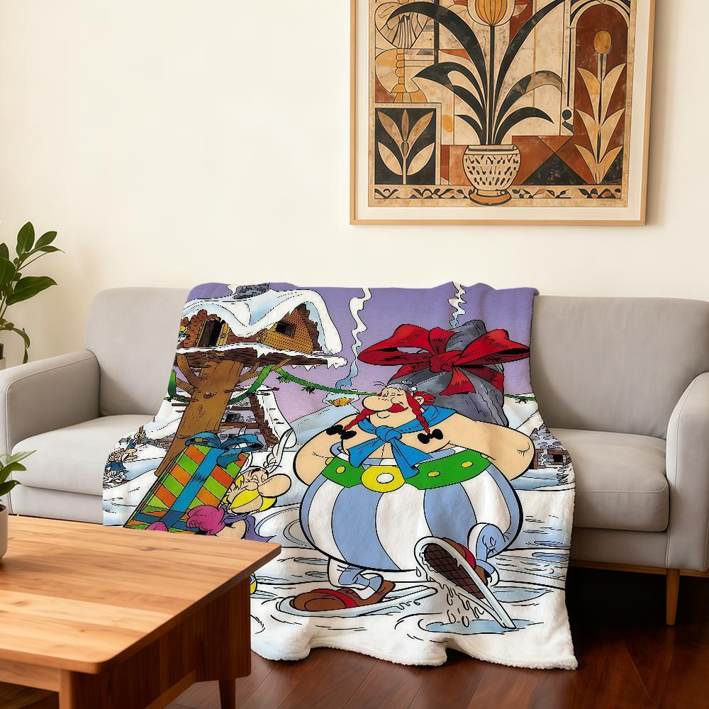 

Manga A-Asterix Et O-Obelix Blanket Super Warm Comfortable Plush Throw Blanket Child Home Sofa Bedroom Gift 30x40in