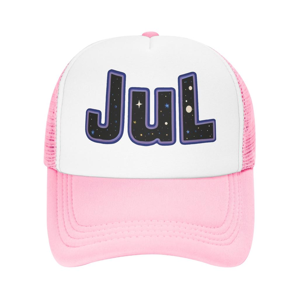 JUL Rapper Logo Mesh Baseball Cap Unisex Women Casual Trucker Worker Cap Hats Adjustable Summer Trucker Hats