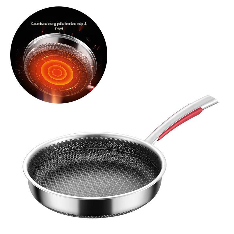 Wutuo 30cm SUS316 Double-Sided Honeycomb Frying Pan