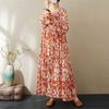 2025 New Thin Round Neck Long Sleeve Loose Slim Large Swing A-line Dresses