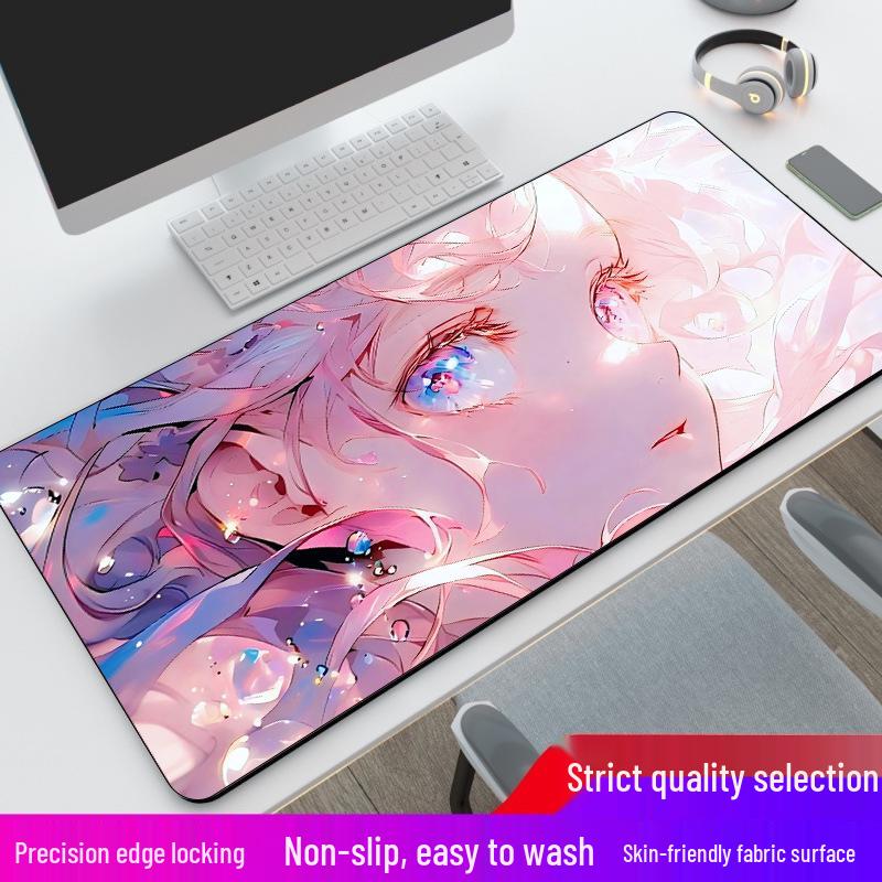 Anime Beautiful Girl Extra Large Non-slip Mouse Pad - Creative Design