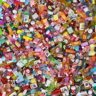 Miniature Dollhouse Food Supermarket Mini Snack Simulation Cake Wine Drink for Blyth Barbies Doll Kitchen Toy