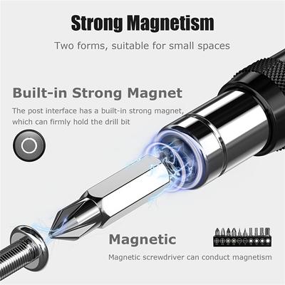 Magnetic Swiveling Bit Holder Screwdriver Bits Pivoting Drill Tip Quick Release Flexible Screw Driver Extender Bendable Corner