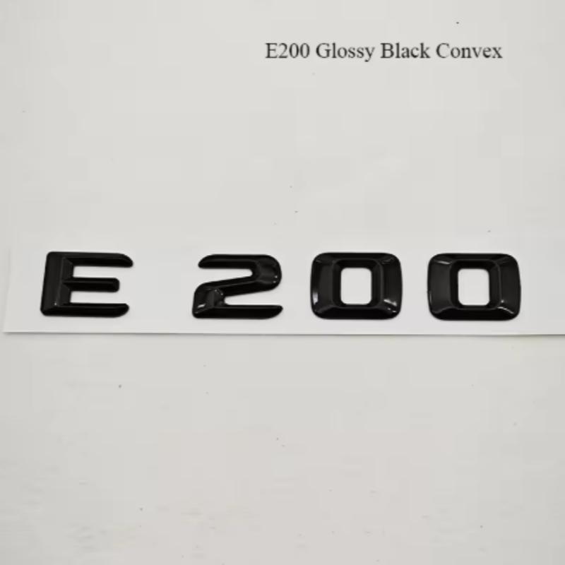 Glossy Black E200 E220 E300 E320 Rear Trunk Letters Badge Emblem for W212 W213 E Class Car Styling Replacement Accessories E200 Black