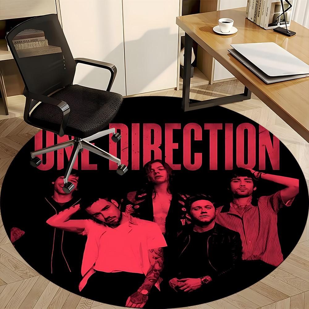 1pc One Direction Music Band Office Round Area Rug, Under Office Chairs Bedroom Living Room Home Decor a1016253
