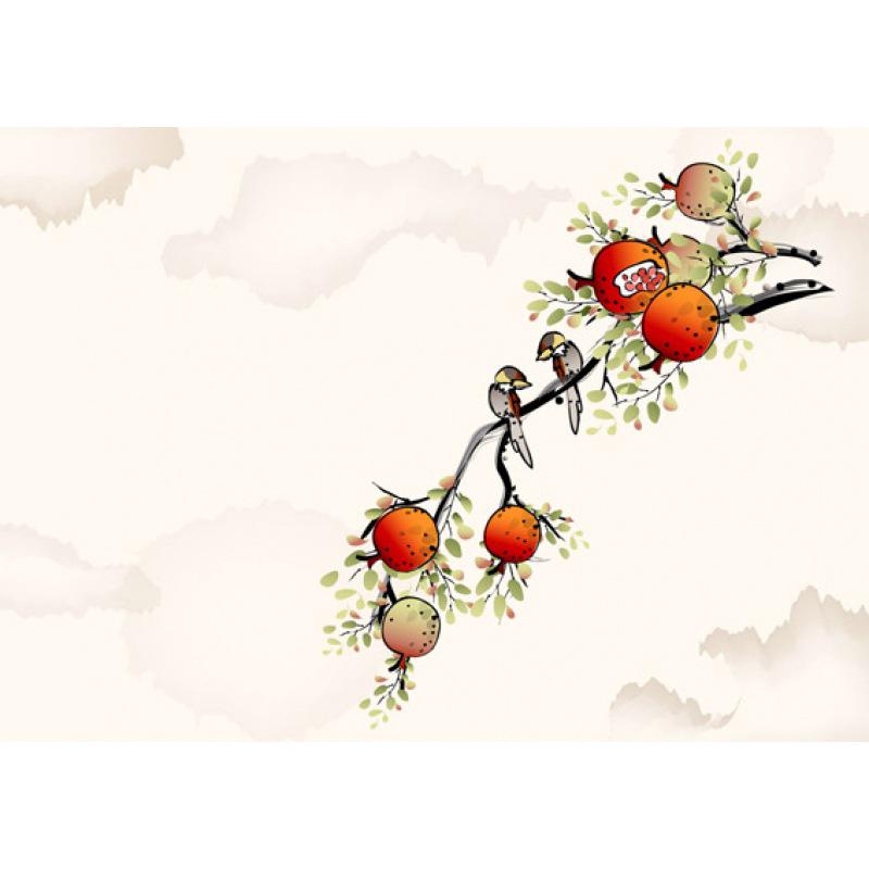 Framed Vector Plants & Flowers Ink Painting Poster with Free Shipping