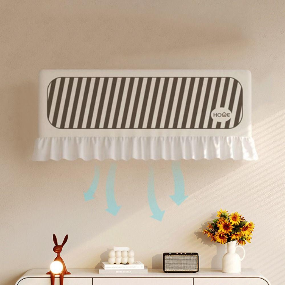 Elastic Bands Air Conditioning Cover Breathable Air Conditioning Curtain  Home Decor