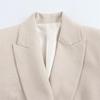 TAOP&ZA Women's Spring/Summer Double-Breasted Suit Jacket with Wide-Leg Pants - Commuting Style 