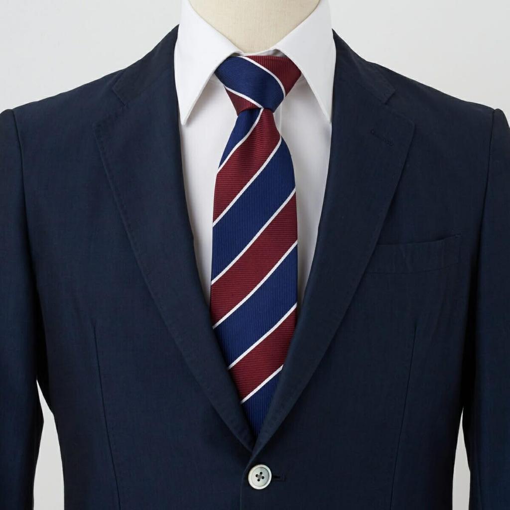 [Ogier] 100% Silk Tie, Regular Tie, Jacquard Weave, Regimental Stripe, Gift, Business, Men's, Stylish, 8cm Width