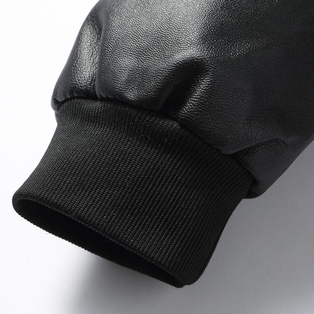 Neue gerippte Samt dicke Leder Freizeitjacke Baseballjacke