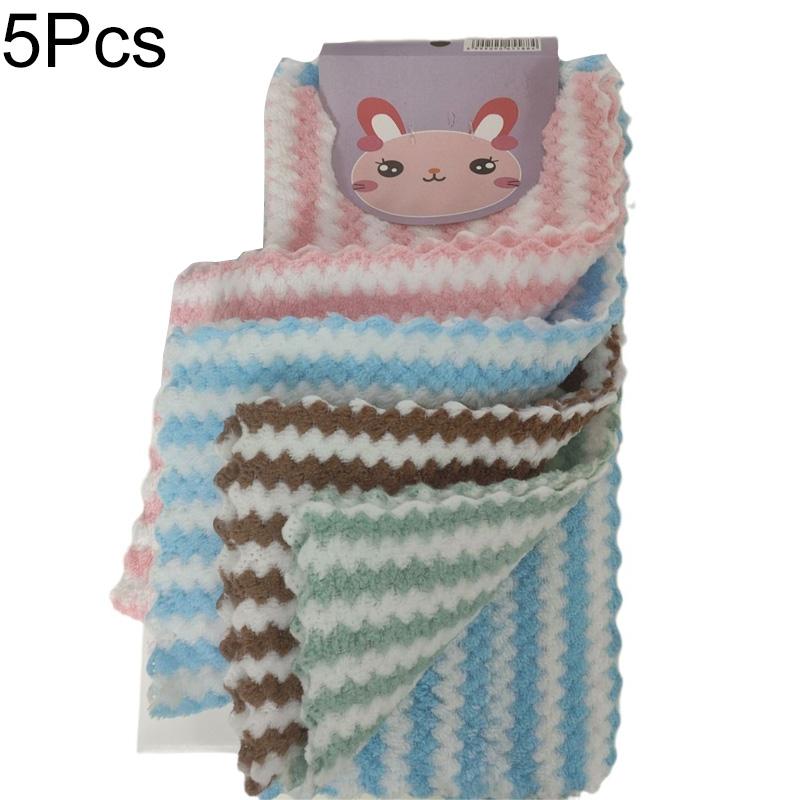 

5 шт. Кухонные полотенца, моющиеся кухонные салфетки, абсорбирующие салфетки для уборки, набор, салфетки для мытья посуды, кухонные салфетки, утолщенный коралловый вельвет