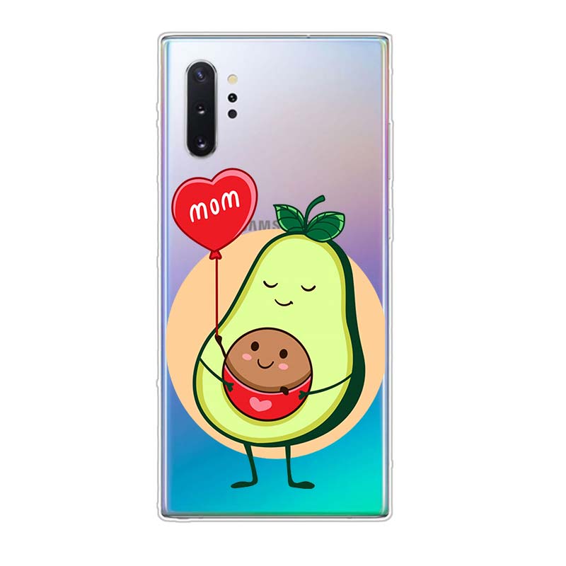 Cute Avocado Food For Samsung Galaxy Note 20 10 9 8 Plus Ultra Lite M31 M31S M10 M10S M20 M21 M30 Phone Case