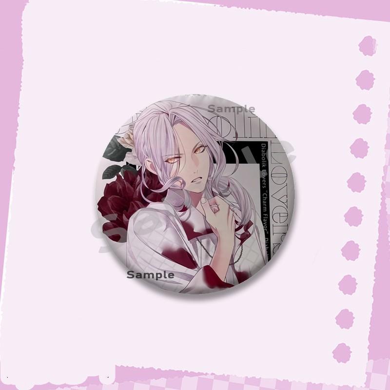 Hot Game Series Diabolik Lovers Soft Button Pins Cartoon Round Brooch on Backpack Ayato Kanato Laito Jewelry Badge Friend Gifts
