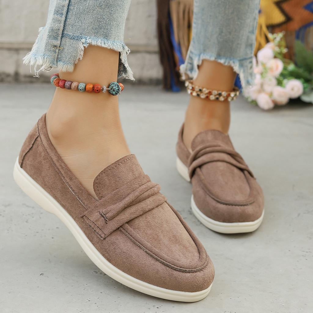Women Casual Flats Shoes New Cow Suede Classic British Style Loafers Moccasins Light Comfortable Driving Flats Sneakers Women
