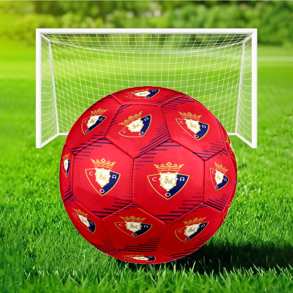 Red And Blue Shield Atletico Soccer Ball Size 5 Soccer Ball, Machine-stitched, Soft and Comfortable, Suitable for Training and Matches Fan Gift